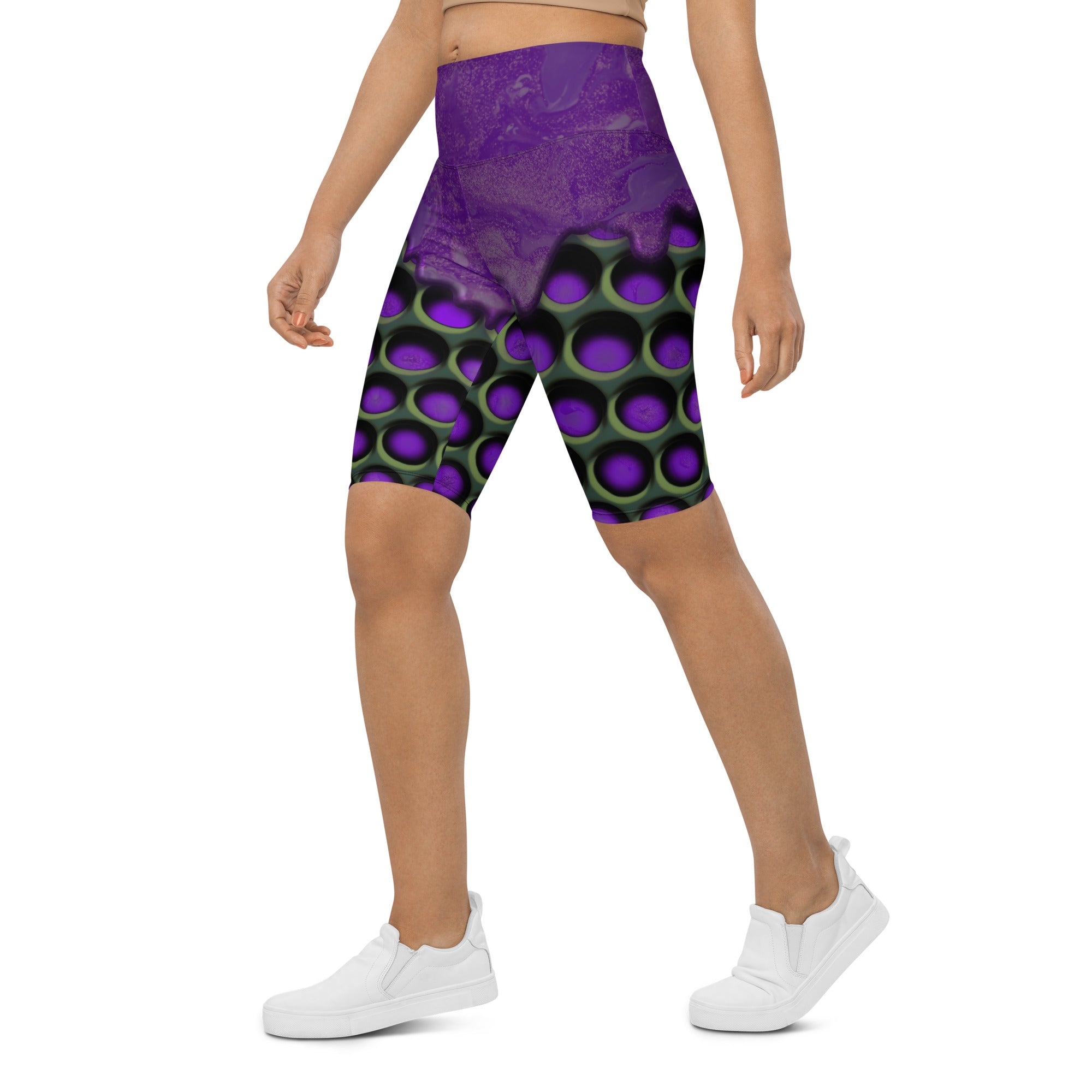 3D Industrial Print Biker Shorts
