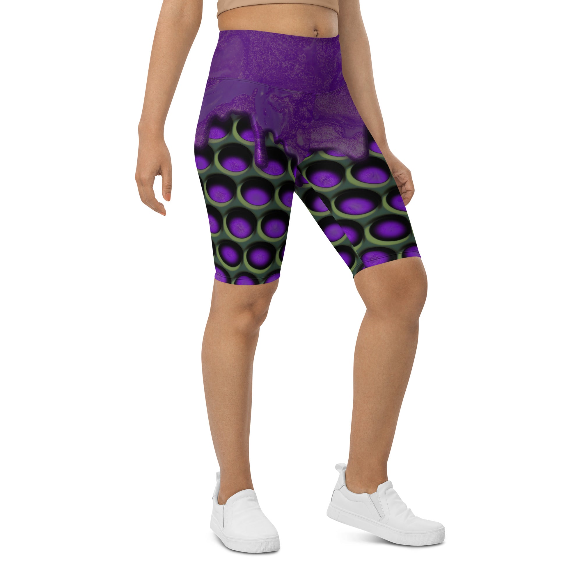 3D Industrial Print Biker Shorts