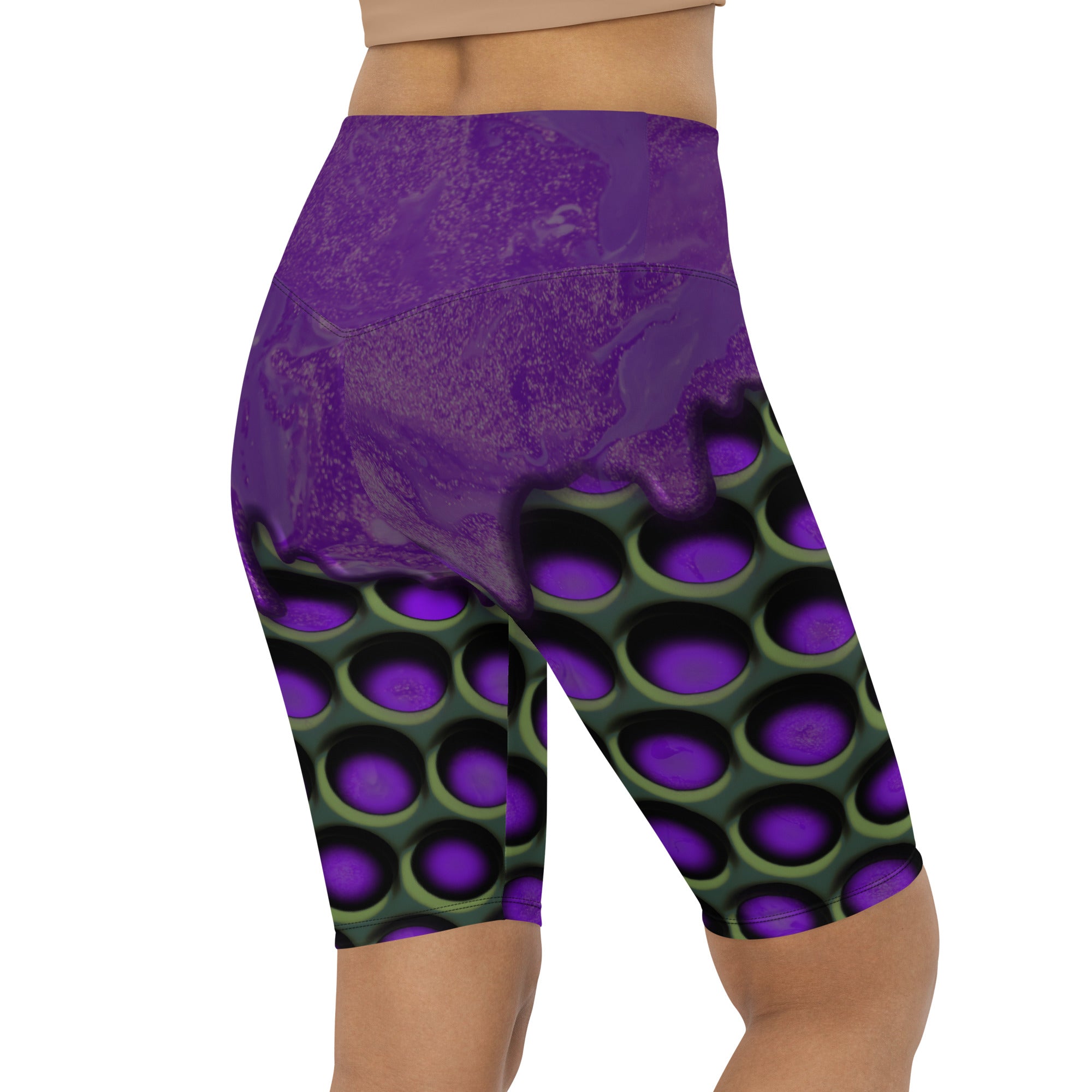 3D Industrial Print Biker Shorts