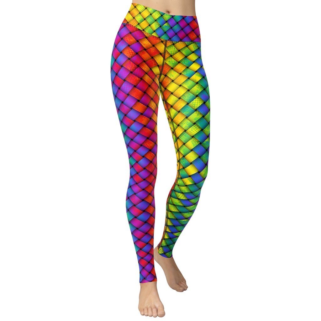 3D Rainbow Pattern Yoga Leggings
