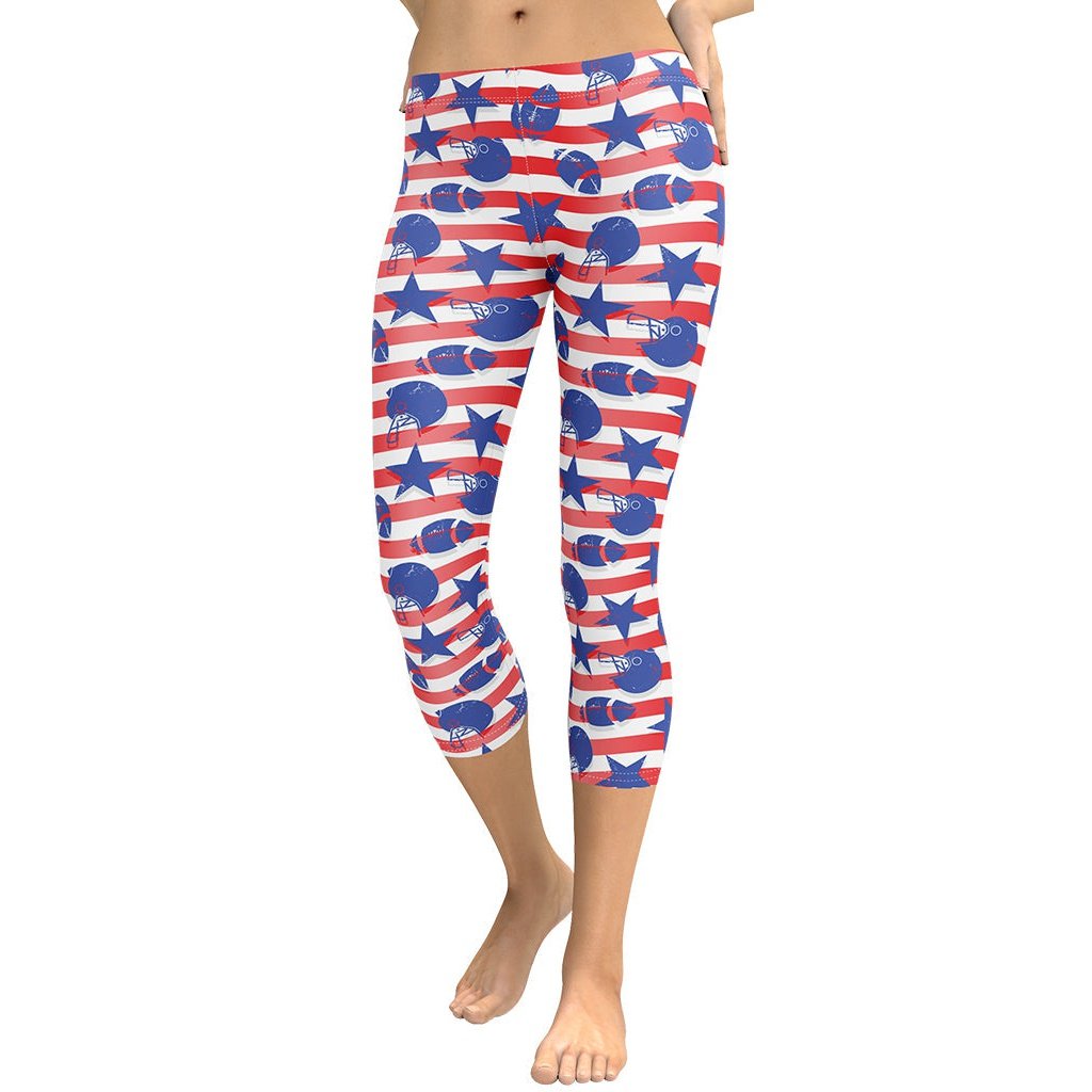American Football Pattern Capris