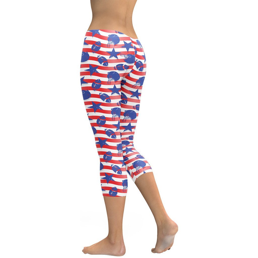 American Football Pattern Capris