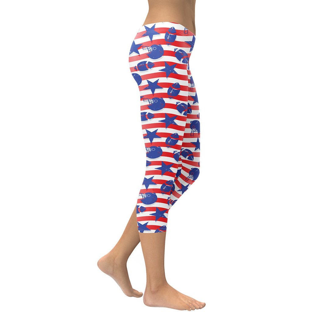 American Football Pattern Capris