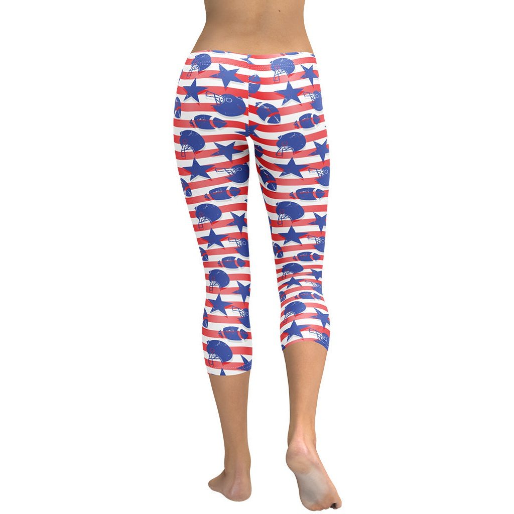 American Football Pattern Capris