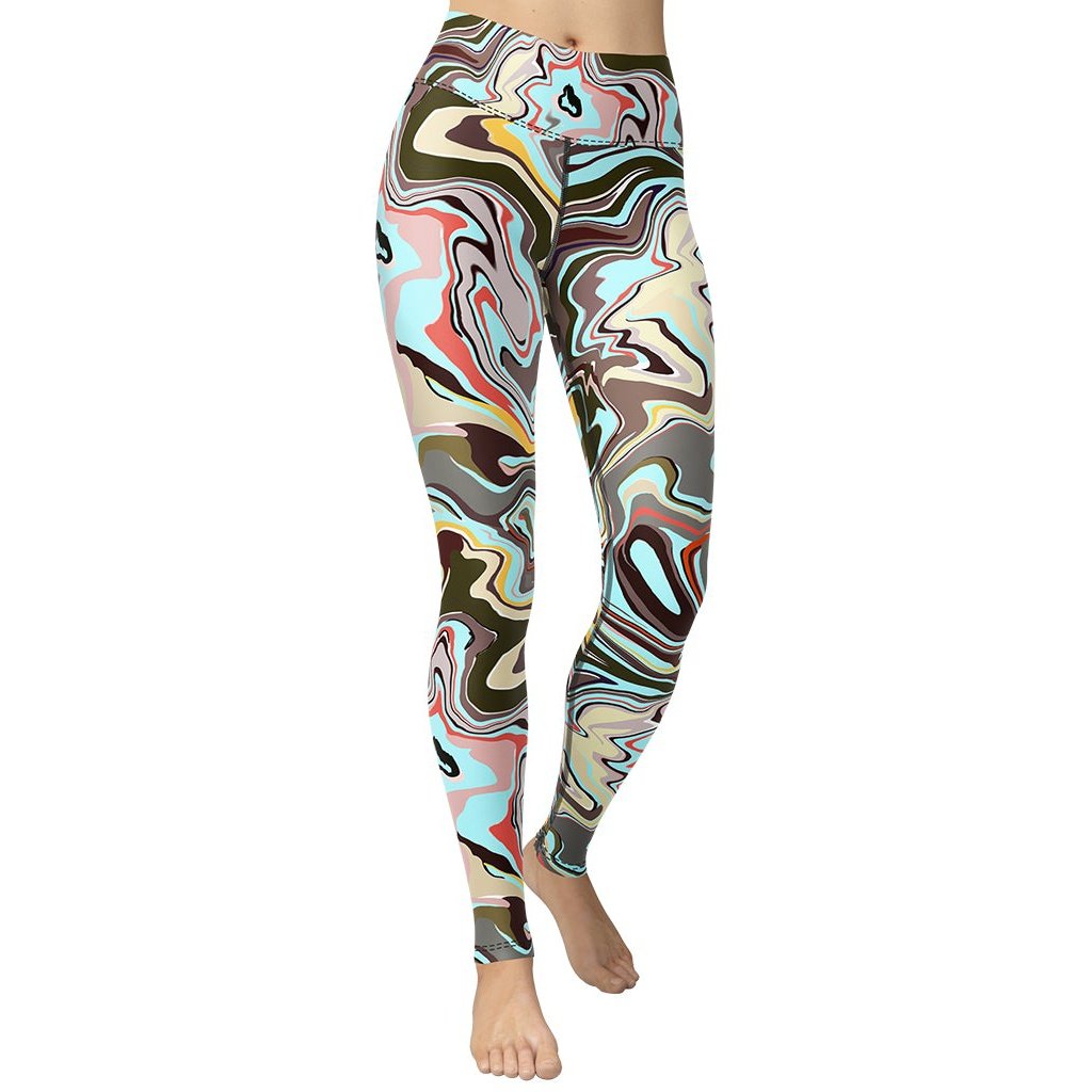 Aqua Marble Yoga Leggings