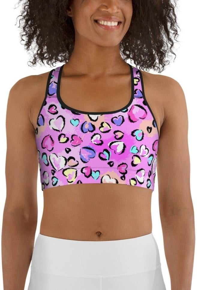 Valentine's Day Heart Sports Bra