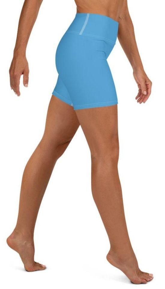 Azure Blue Yoga Shorts