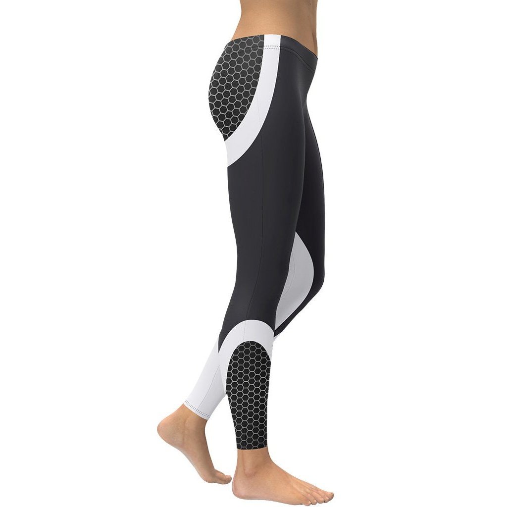 Beehive Geometric Leggings Onyx Black