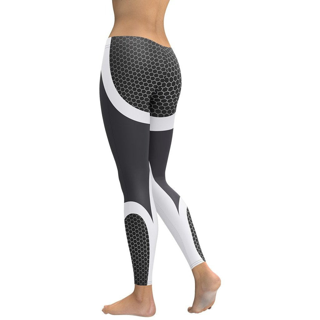 Beehive Geometric Leggings Onyx Black