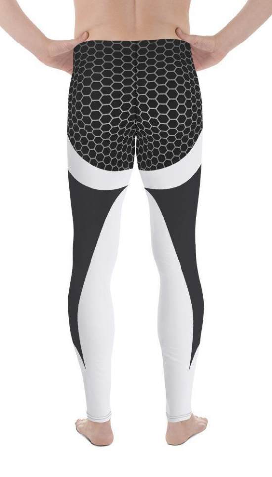 Beehive Geometric Men's Leggings Onyx Black