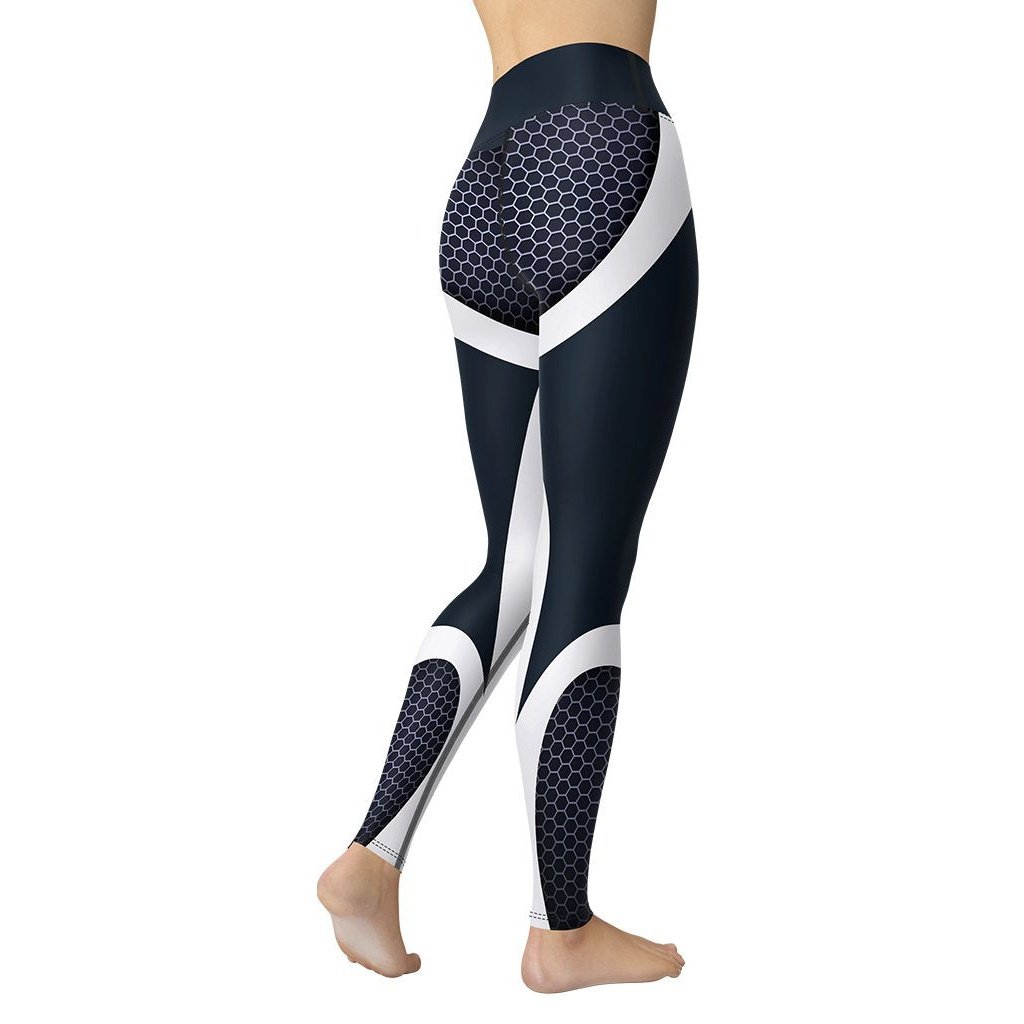 Beehive Geometric Yoga Leggings - FiercePulse - Premium Workout Leggings - Yoga Pants