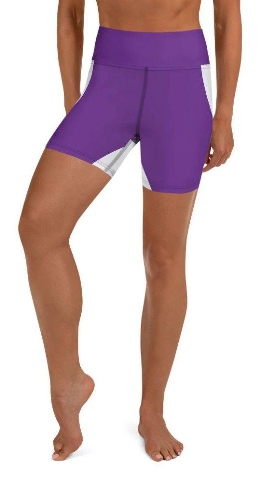 Purple Yoga Shorts.