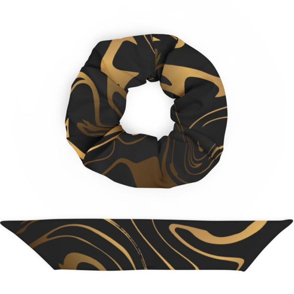 Black & Gold Scrunchie