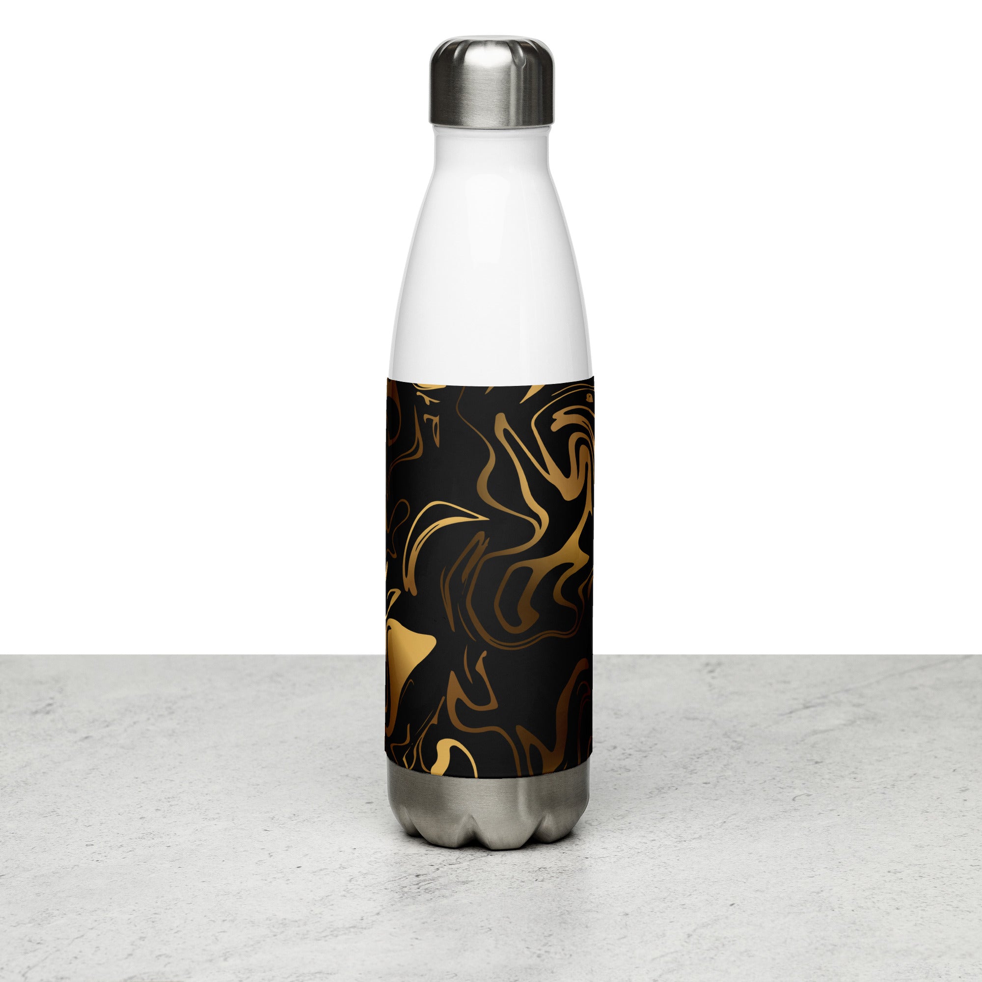 Black & Gold Water Bottle
