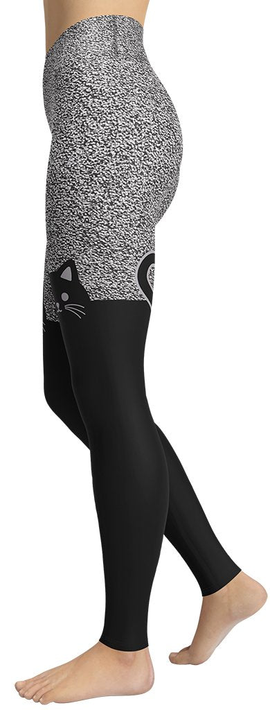 Black Kitty Yoga Leggings