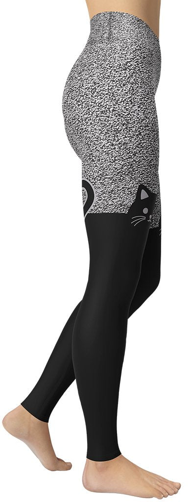 Black Kitty Yoga Leggings