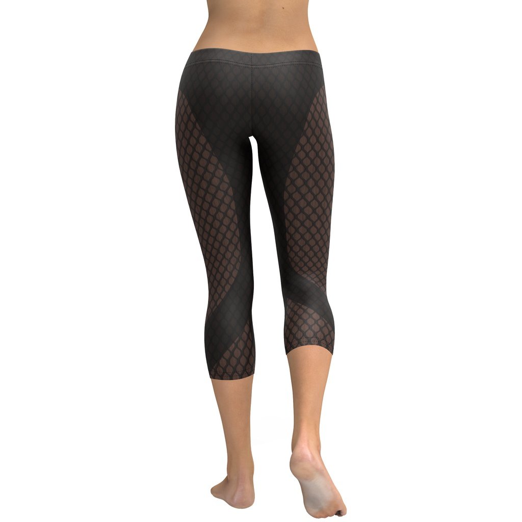 Black Mesh Capris