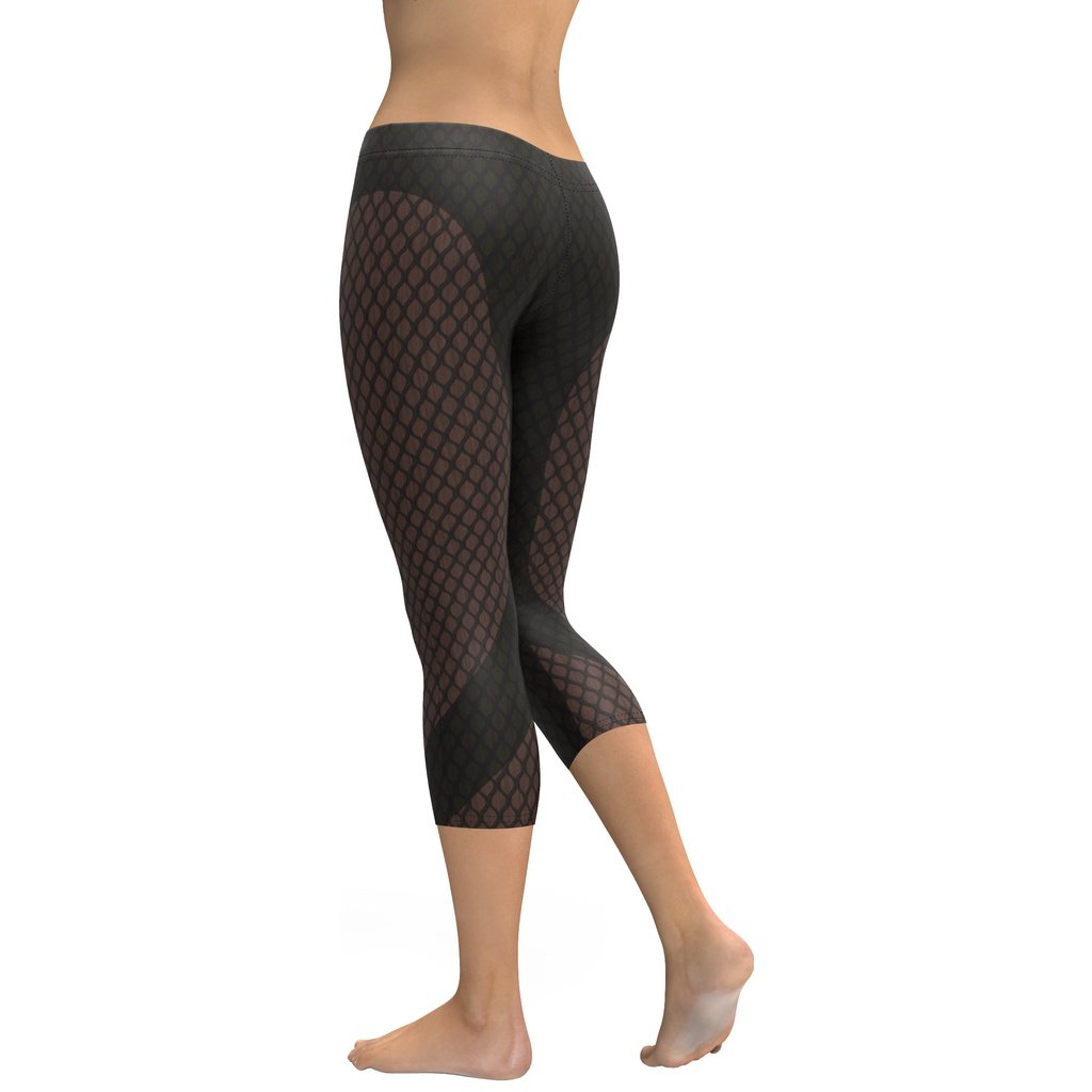 Black Mesh Capris