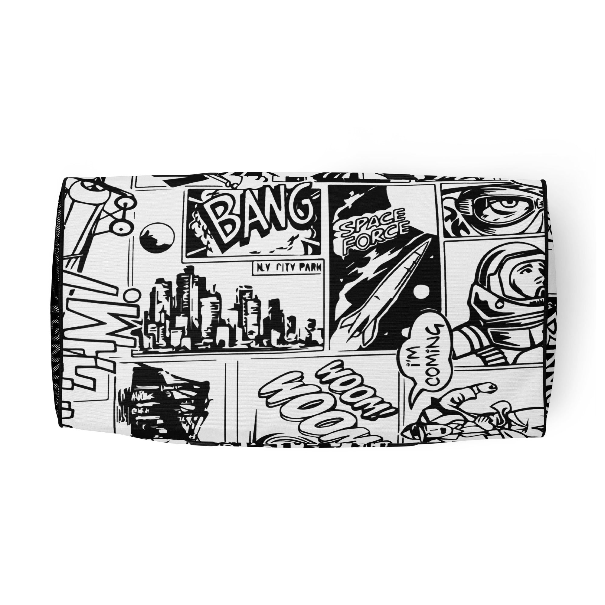 Black & White Comic Book Duffle Bag