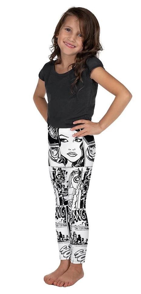 Black & White Comic Book Kid's Leggings