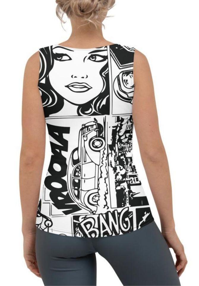 Black & White Comic Book Tank Top