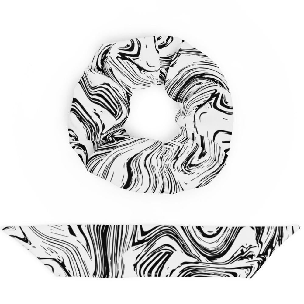 Black & White Marble Scrunchie