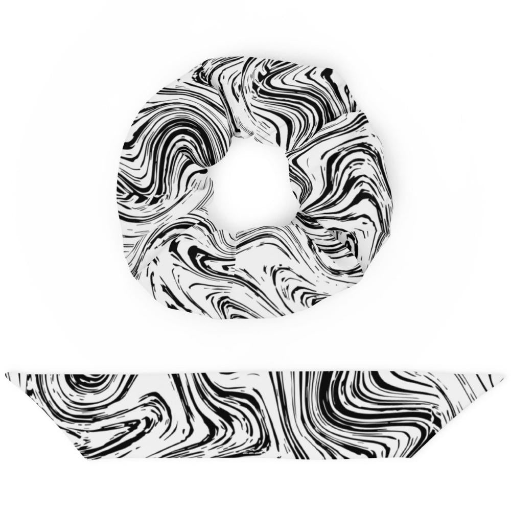Black & White Marble Scrunchie