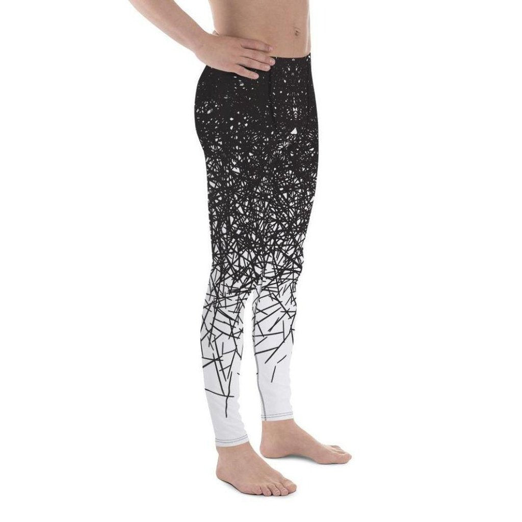 Black & White Ombre Men's Leggings