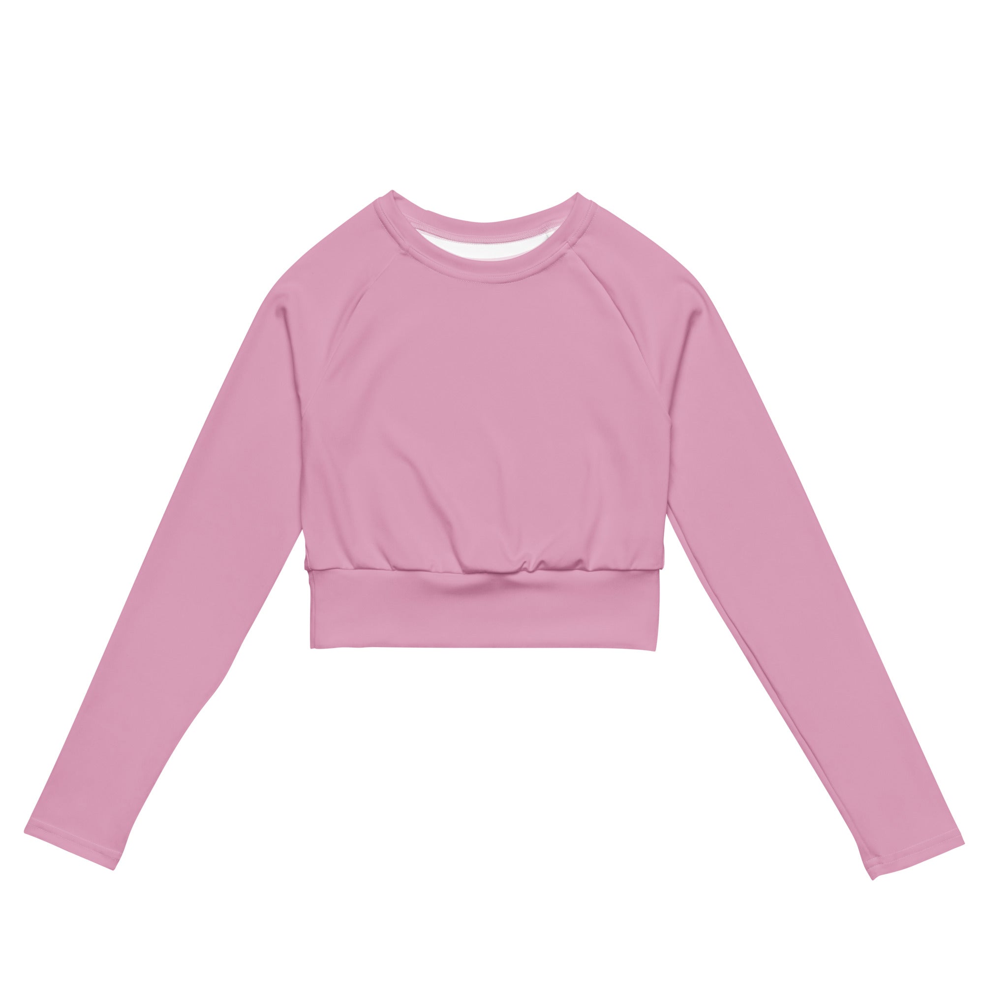 Blush Pink Recycled Long-sleeve Crop Top