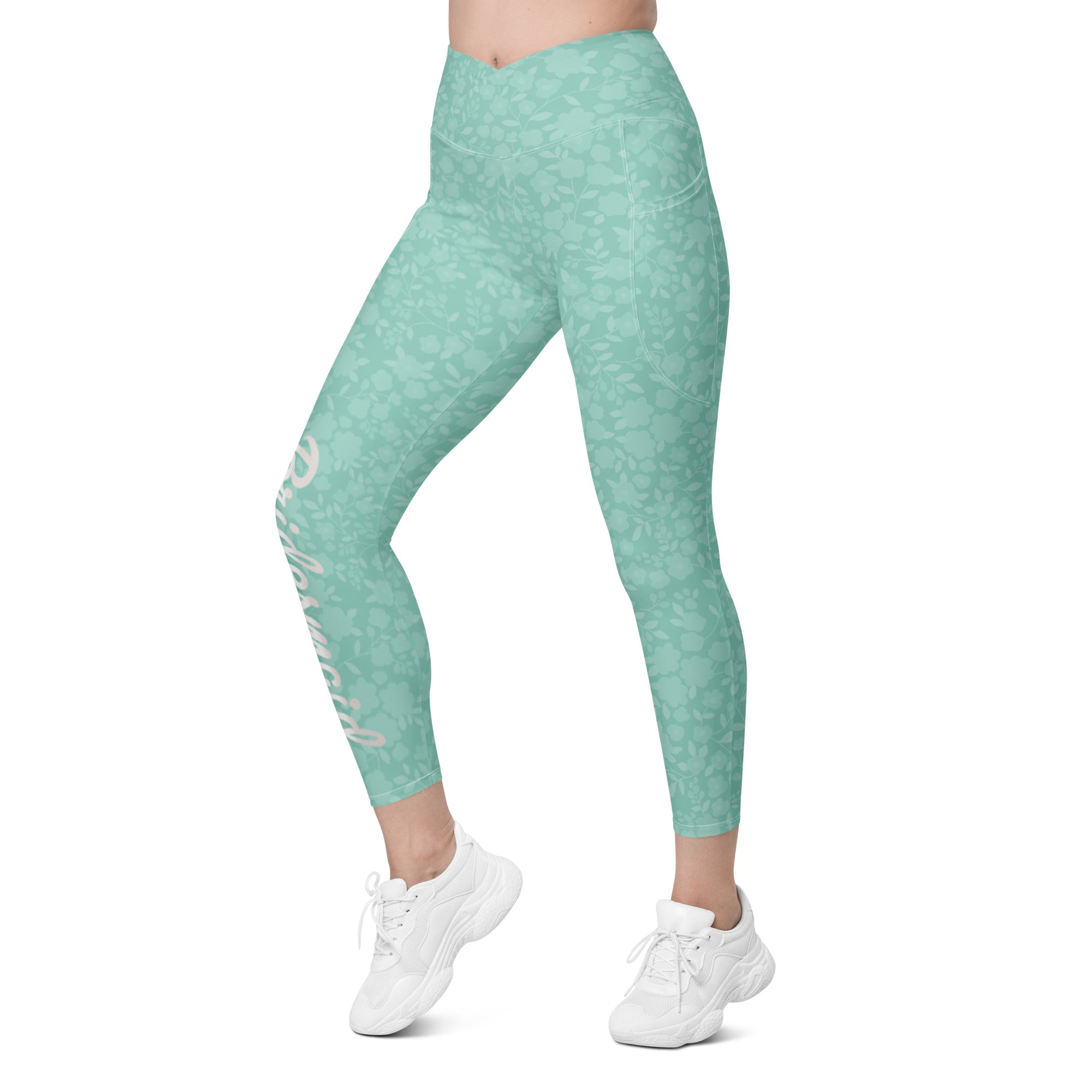 Bridesmaid Crossover Leggings With Pockets