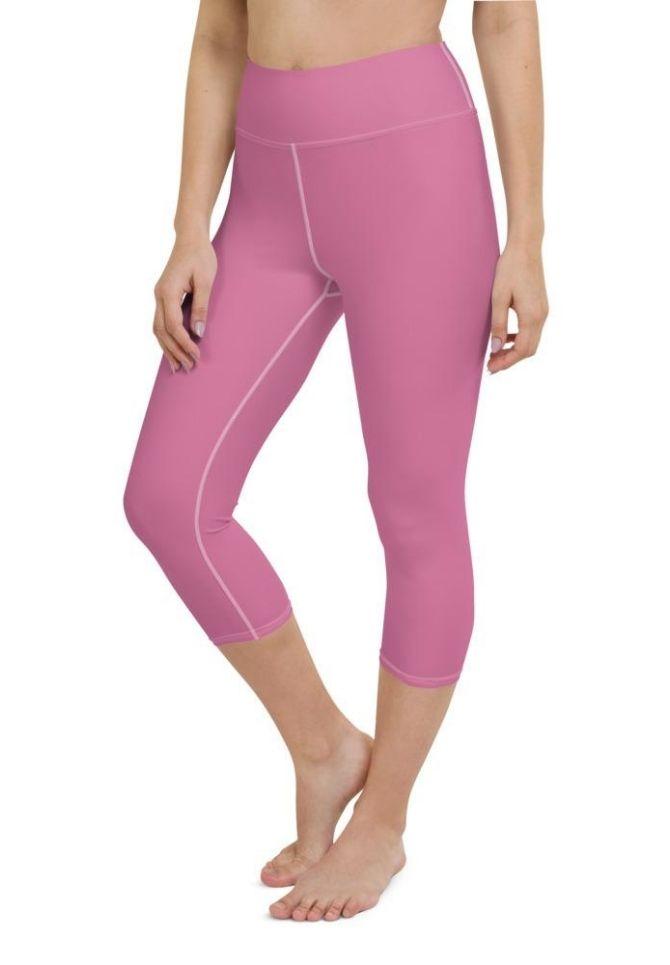 Bubblegum Pink Yoga Capris