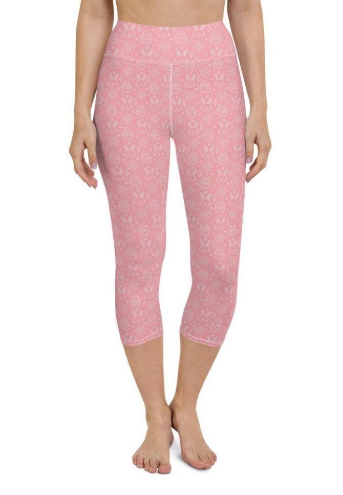 Bunny But* Easter Yoga Capris (Pink)