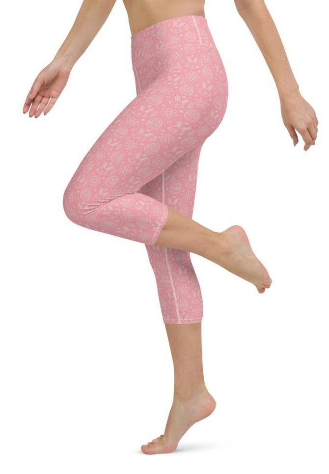 Bunny But* Easter Yoga Capris (Pink)