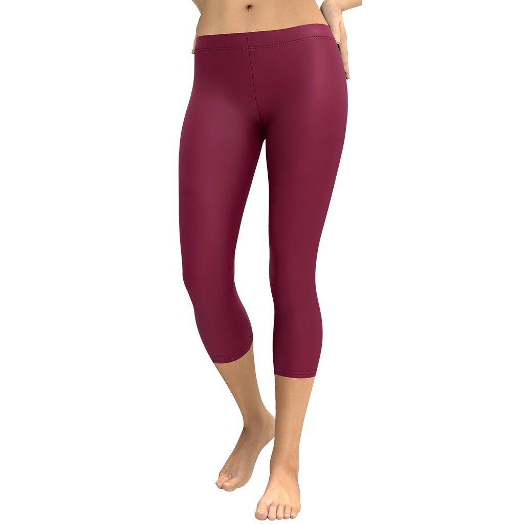 Burgundy Wine Capris