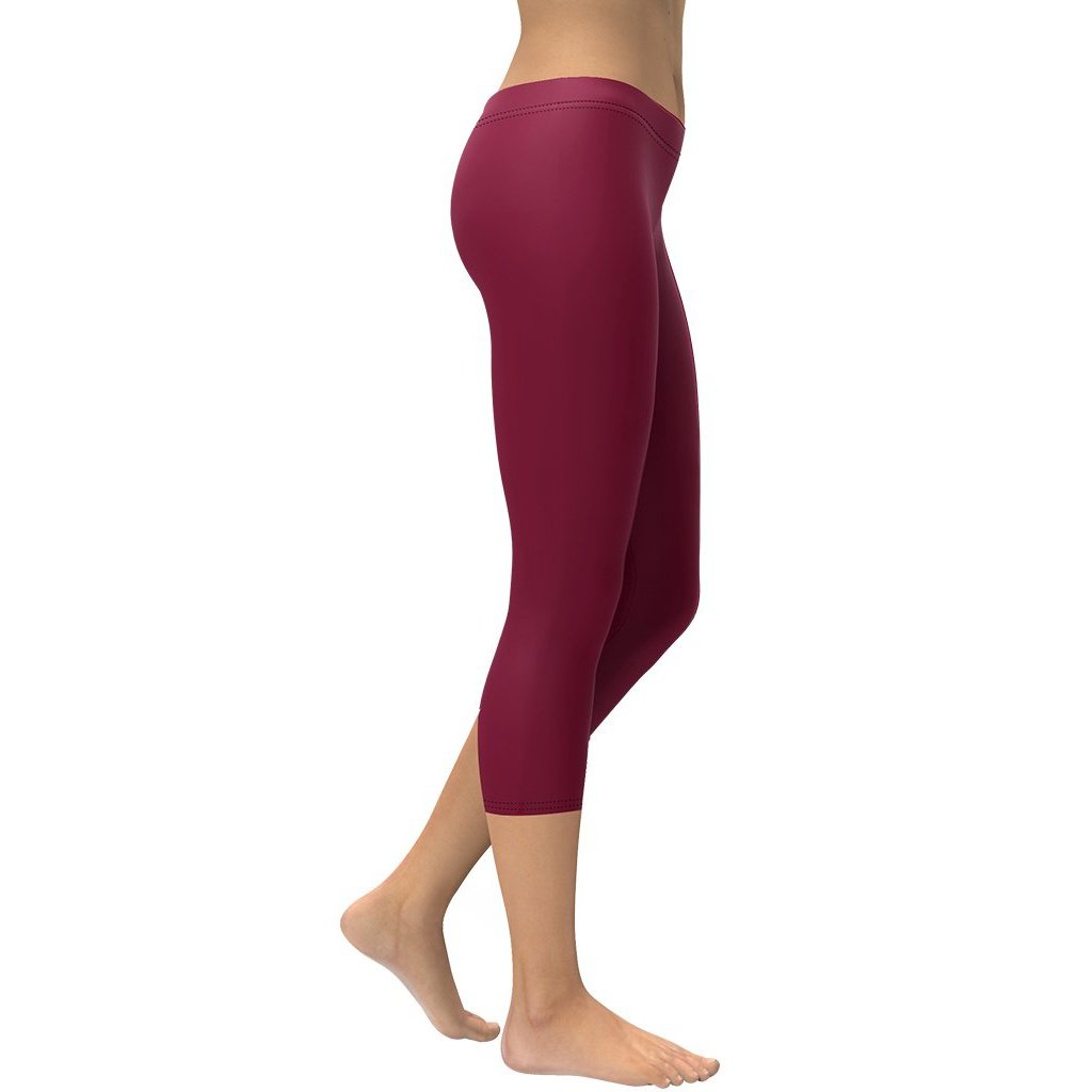 Burgundy Wine Capris