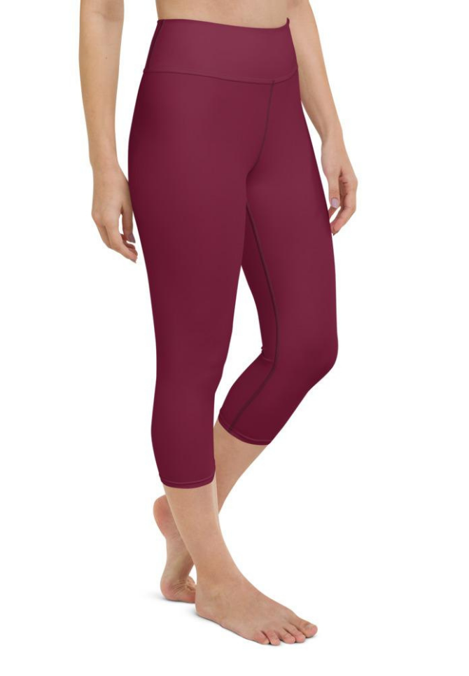 Burgundy Wine Yoga Capris
