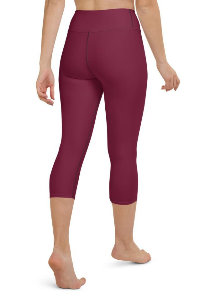 Burgundy Wine Yoga Capris