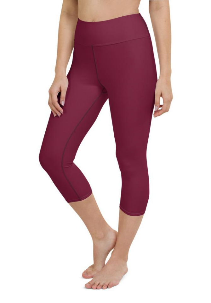 Burgundy Wine Yoga Capris