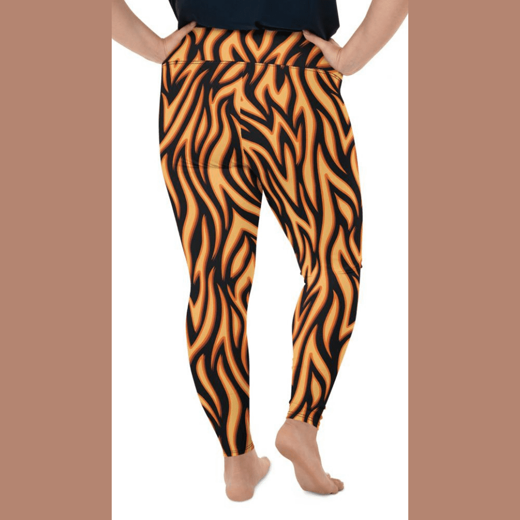 Burning Flame Plus Size Leggings