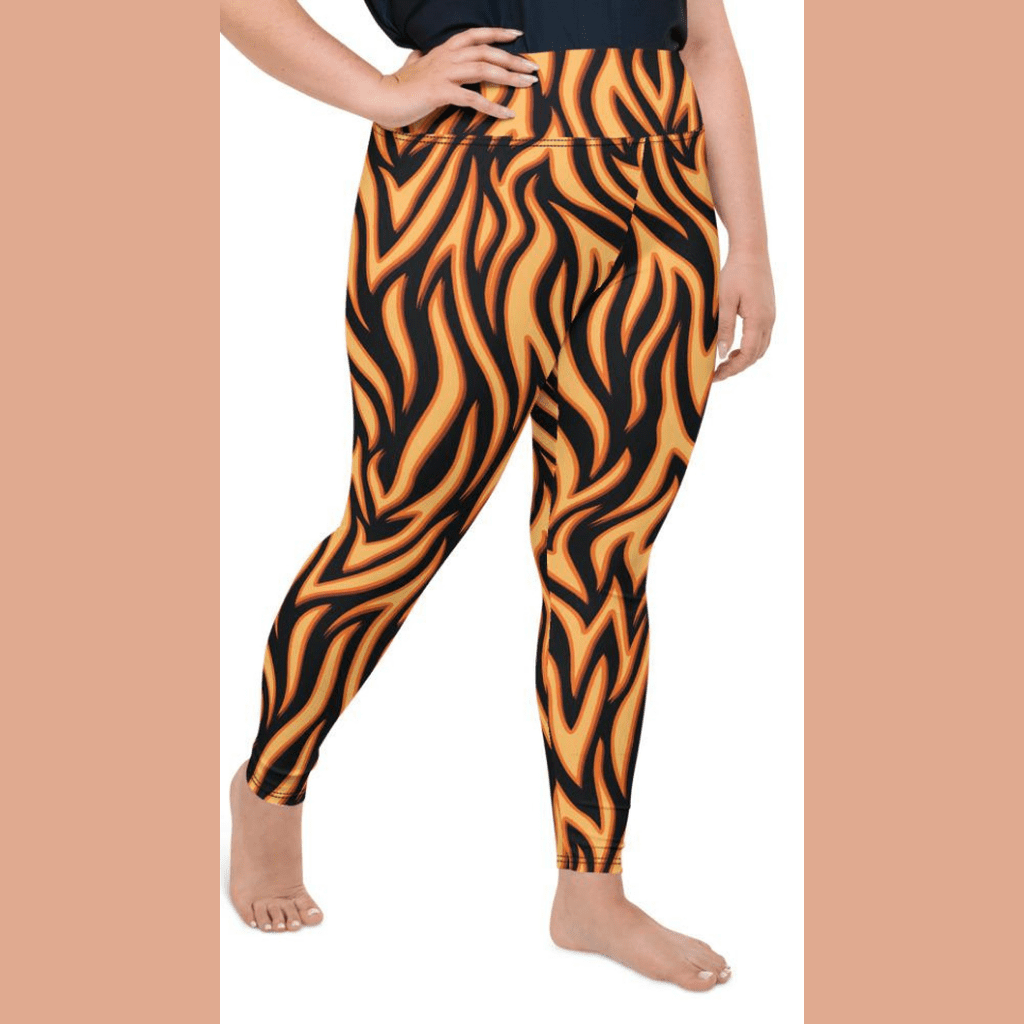 Burning Flame Plus Size Leggings