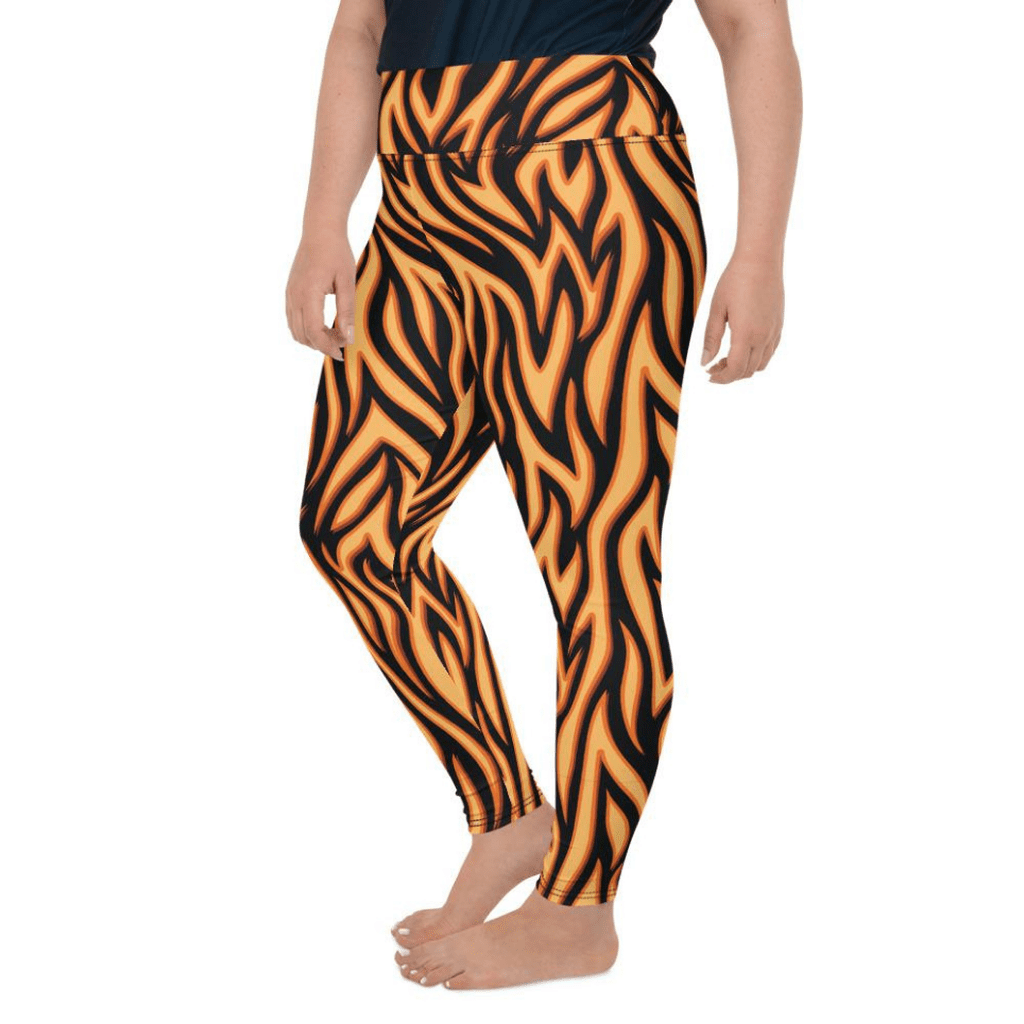 Burning Flame Plus Size Leggings