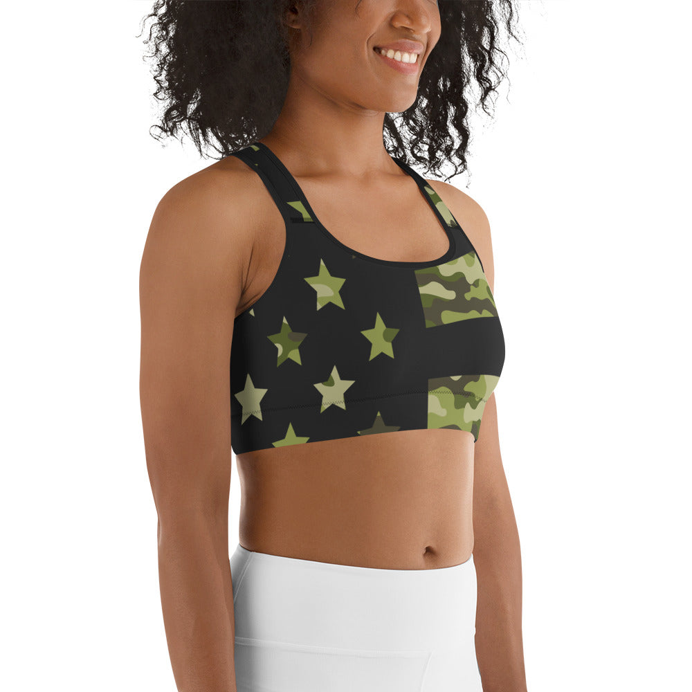Camo Patriotic Sports Bra