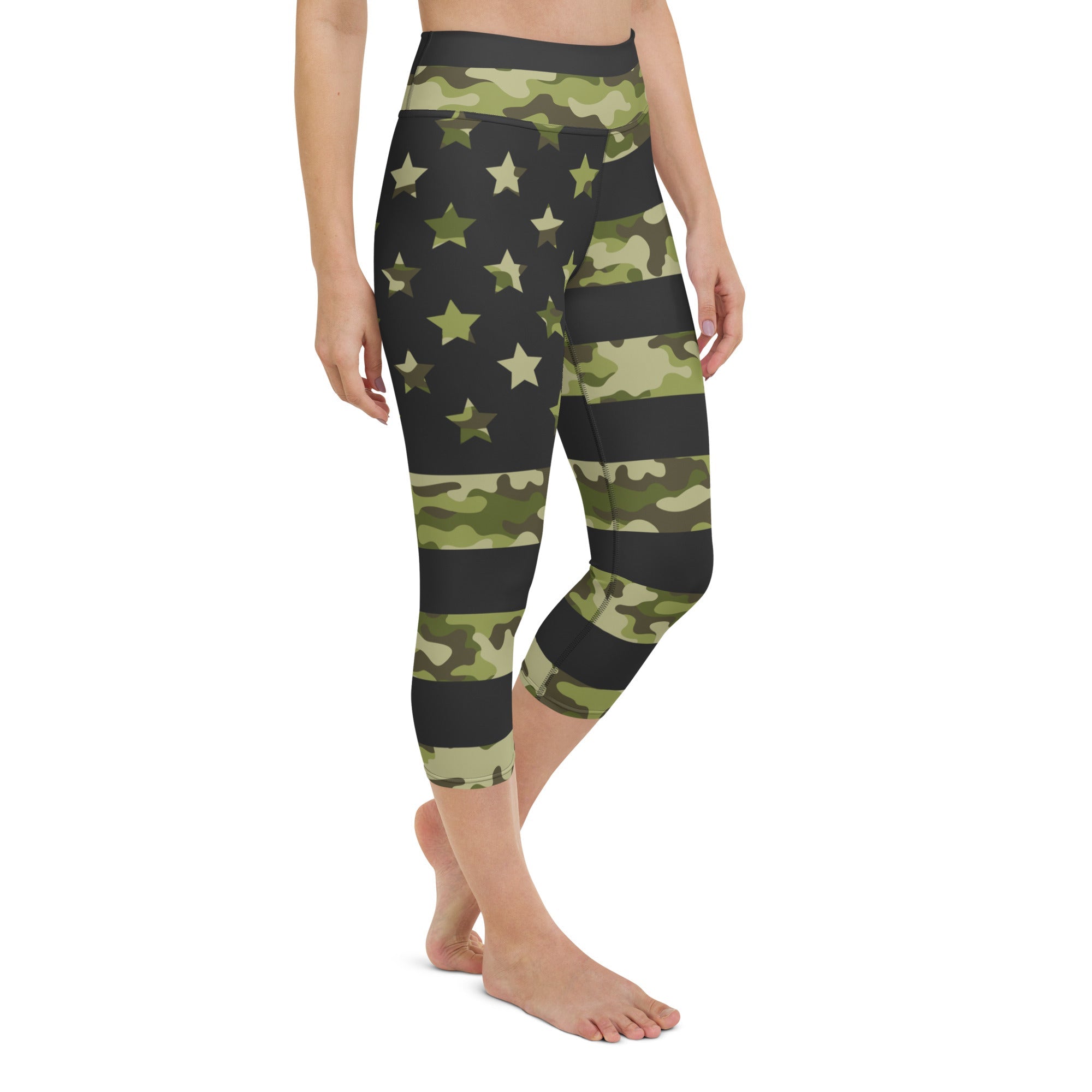 Camo Patriotic Yoga Capris
