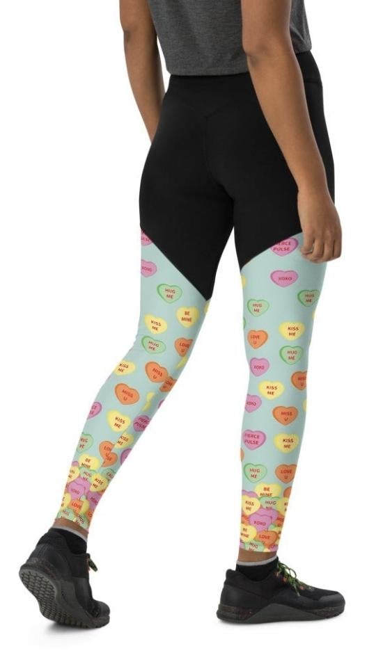 Candy Hearts Compression Leggings