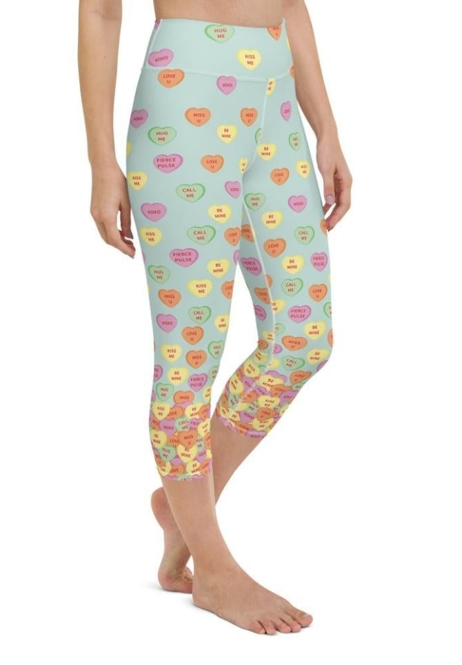 Candy Hearts Yoga Capris