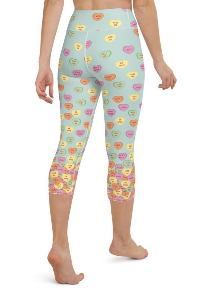 Candy Hearts Yoga Capris