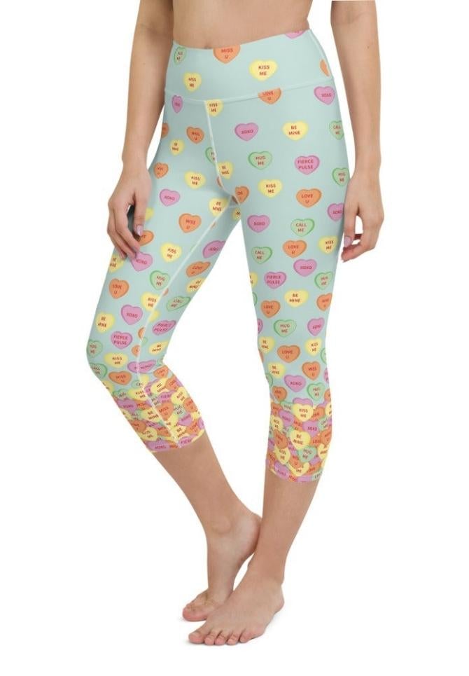 Candy Hearts Yoga Capris