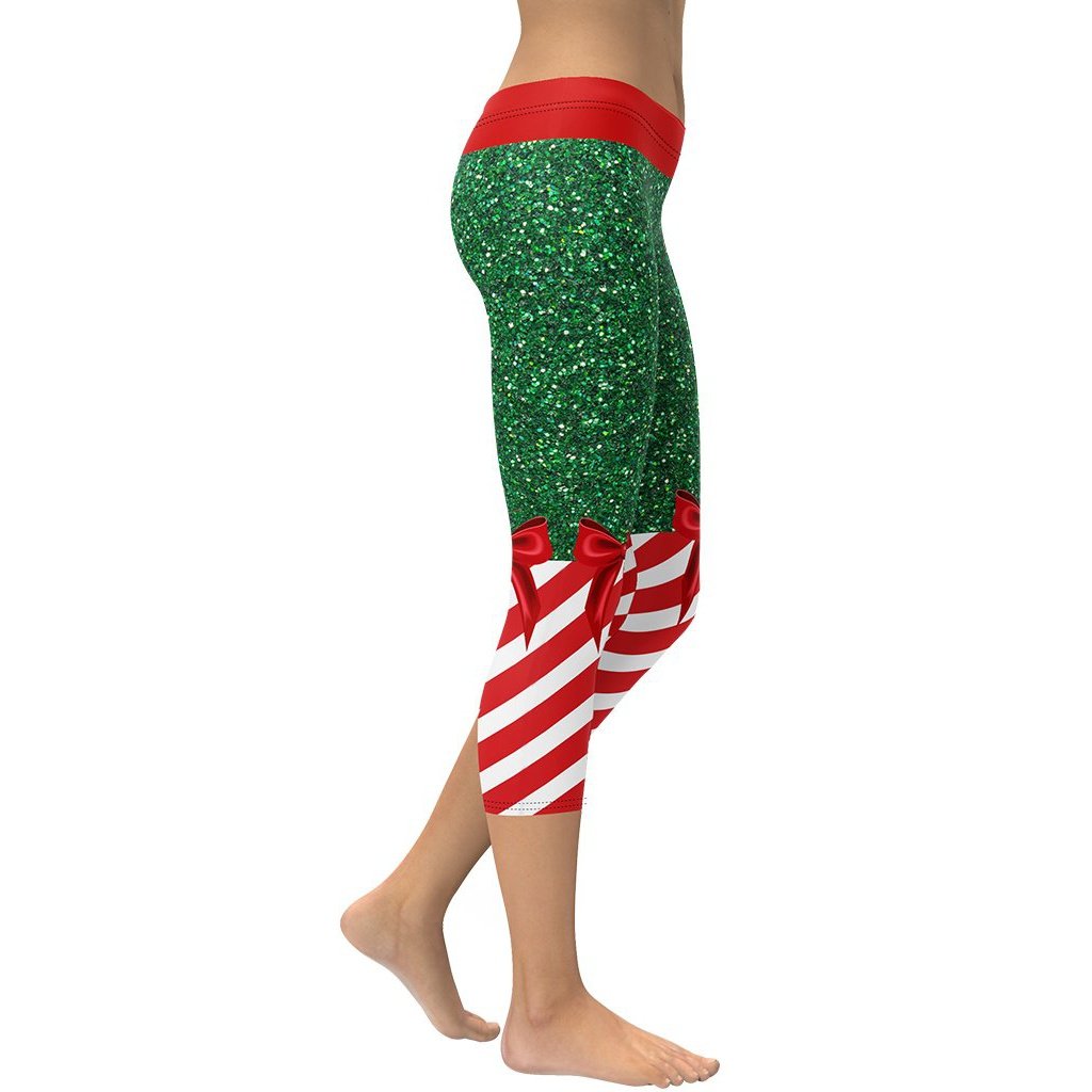 Candy Stripe Christmas Capris