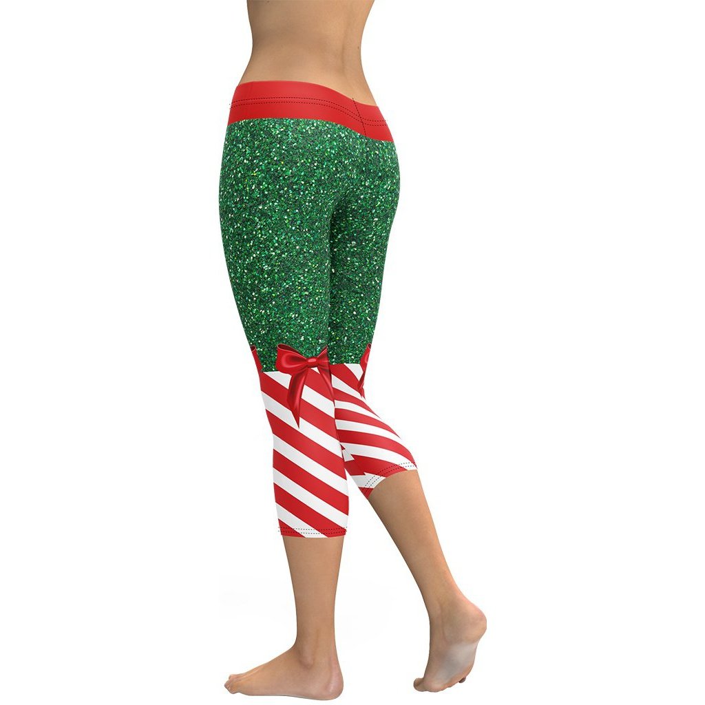Candy Stripe Christmas Capris