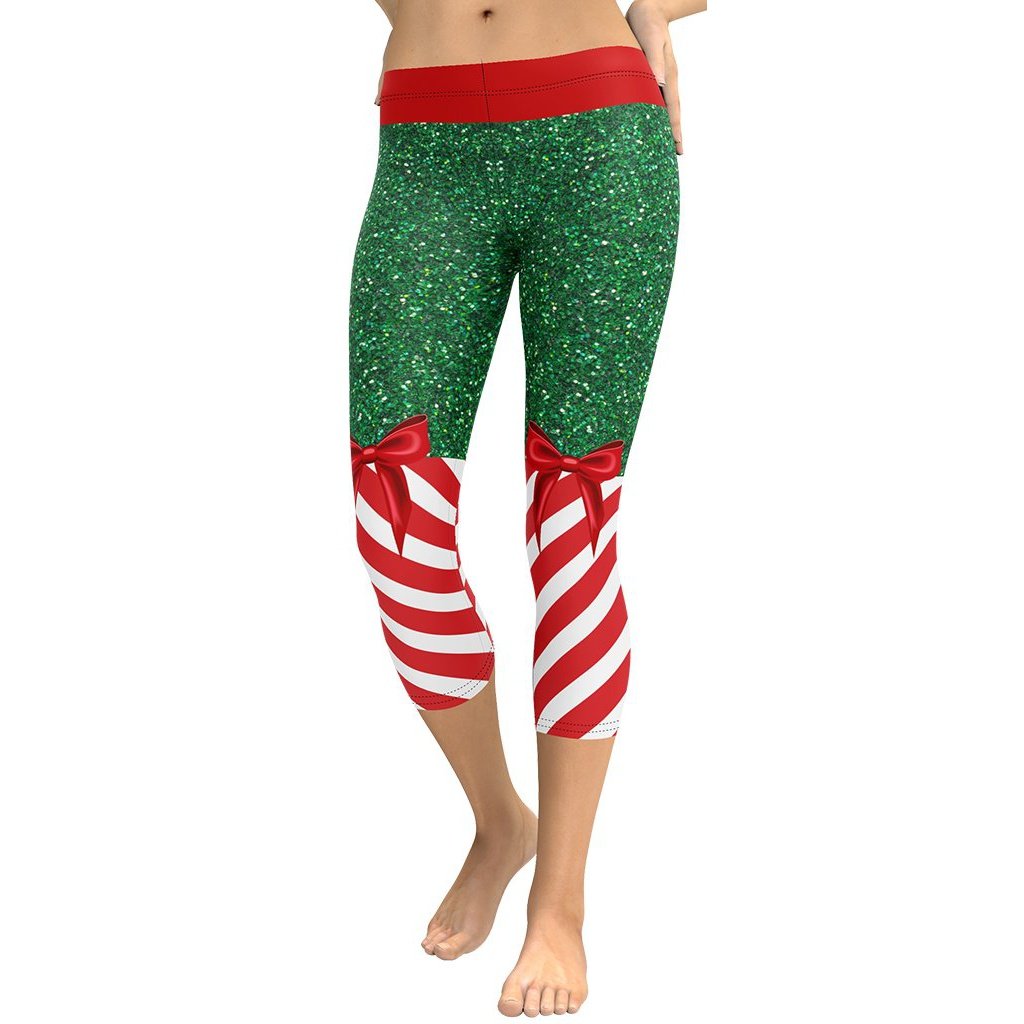 Candy Stripe Christmas Capris